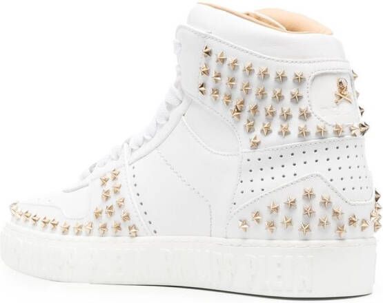 Philipp Plein Stars leather high-top sneakers White