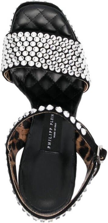 Philipp Plein Strass crystal-embellished 140mm sandals Black