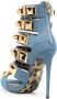 Philipp Plein studded denim 120mm sandals Blue - Thumbnail 3