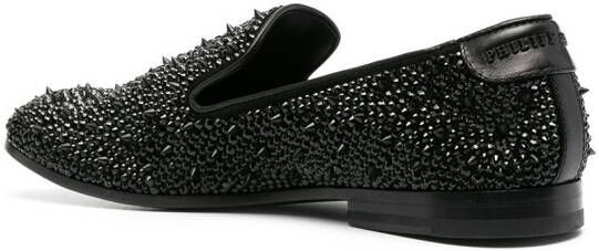 Philipp Plein studded leather loafers Black