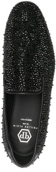 Philipp Plein studded leather loafers Black