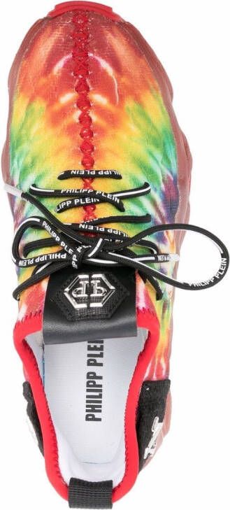 Philipp Plein Tie-dye Runner Hyper $hock sneakers Red