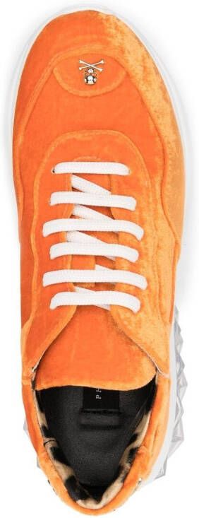 Philipp Plein velvet low-top sneakers Orange