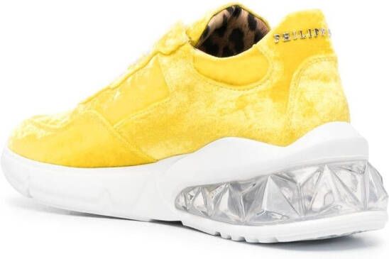 Philipp Plein velvet low-top sneakers Yellow