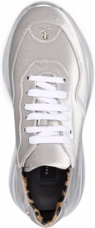 Philipp Plein Velvet Runner metallic-effect sneakers Silver