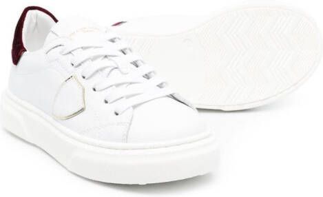 Philippe Model Kids contrasting heel counter sneakers White