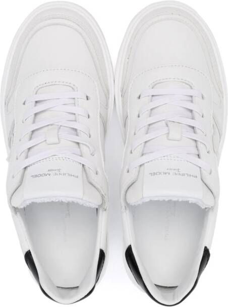 Philippe Model Kids Junior Temple leather sneakers White