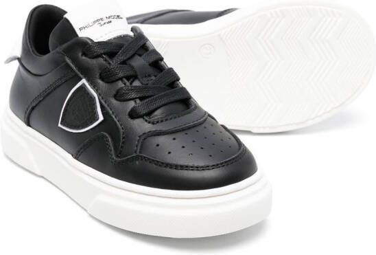 Philippe Model Kids lace-up leather sneakers Black