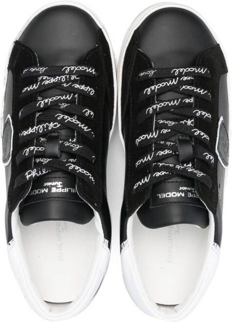 Philippe Model Kids logo-print lace-up sneakers Black