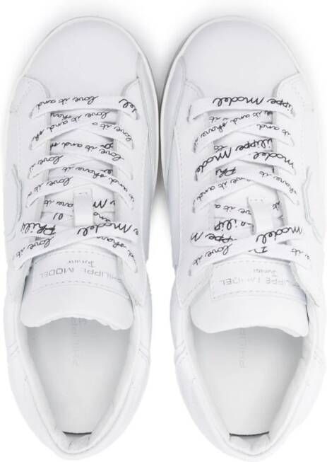 Philippe Model Kids low-top leather sneakers White
