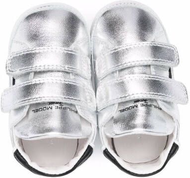 Philippe Model Kids metallic touch-strap sneakers Grey