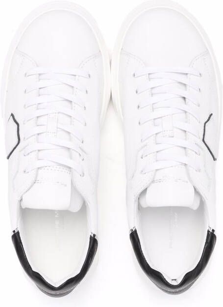 Philippe Model Kids TEEN Temple low-top leather sneakers White