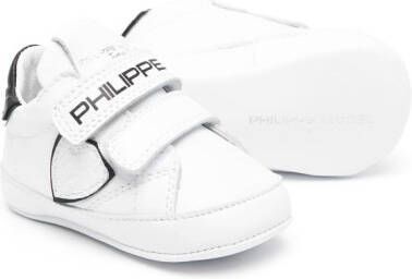 Philippe Model Kids touch-strap leather pre-walkers White