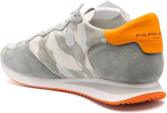 Philippe Model Paris camouflage-panel low-top sneakers Grey