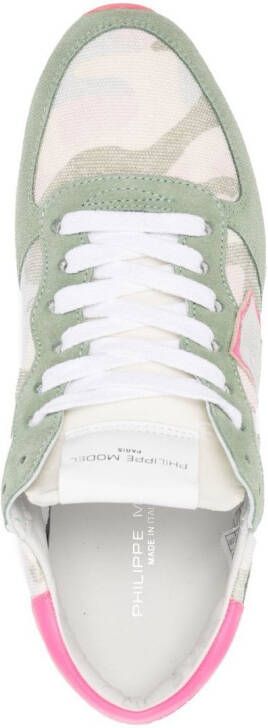 Philippe Model Paris camouflage-pattern suede sneakers Green