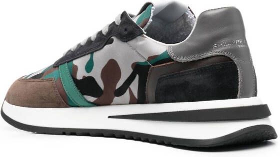 Philippe Model Paris camouflage-print lace-up sneakers Brown