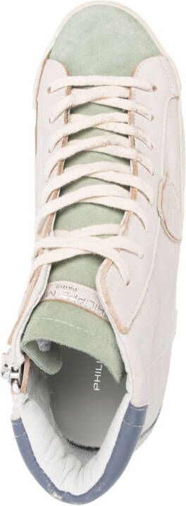 Philippe Model Paris distressed-effect high-top sneakers White