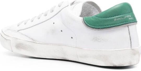 Philippe Model Paris distressed-effect low-top sneakers White