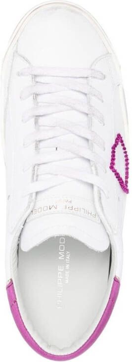 Philippe Model Paris distressed lace-up sneakers White