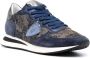 Philippe Model Paris leather-panelled low-top sneakers Blue - Thumbnail 2