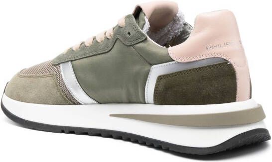 Philippe Model Paris leather-panelled low-top sneakers Green