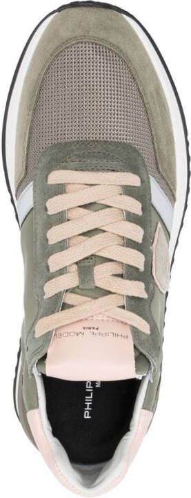 Philippe Model Paris leather-panelled low-top sneakers Green