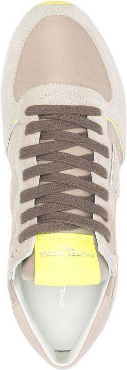 Philippe Model Paris leather-panelled low-top sneakers Neutrals