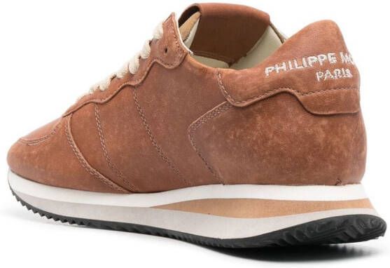 Philippe Model Paris lo-top suede sneakers Brown