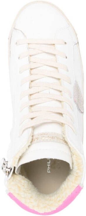 Philippe Model Paris logo-patch high-top sneakers White