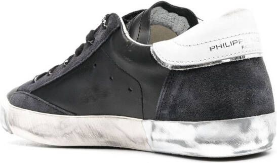 Philippe Model Paris logo-patch lace-up low-top sneakers Black