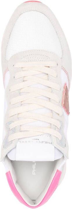 Philippe Model Paris logo patch lace-up sneakers White