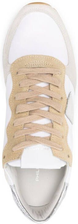 Philippe Model Paris logo patch lace-up sneakers White