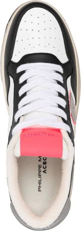 Philippe Model Paris logo-patch leather sneakers Black