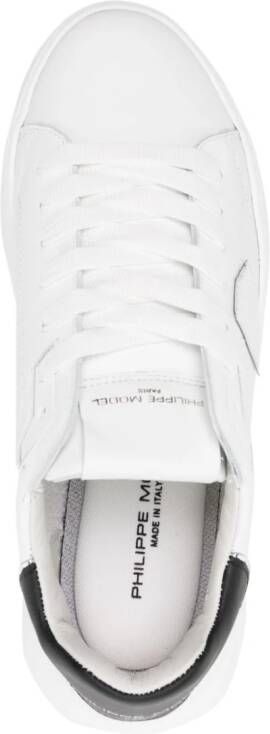 Philippe Model Paris logo-patch leather sneakers White