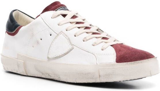 Philippe Model Paris logo-patch leather sneakers White