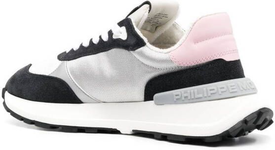 Philippe Model Paris logo-patch panelled sneakers Grey
