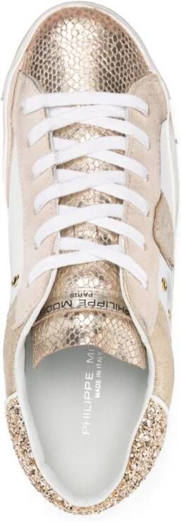 Philippe Model Paris logo-patch sneakers Gold