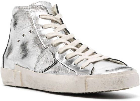 Philippe Model Paris logo-patch sneakers Silver