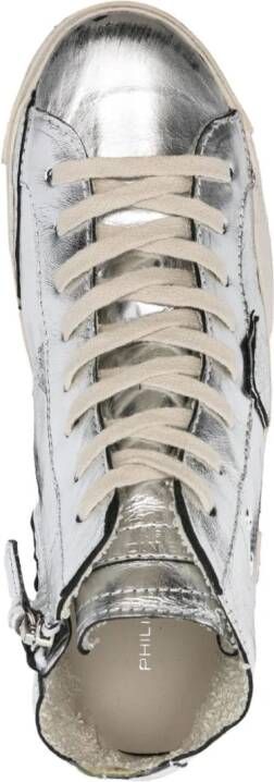 Philippe Model Paris logo-patch sneakers Silver