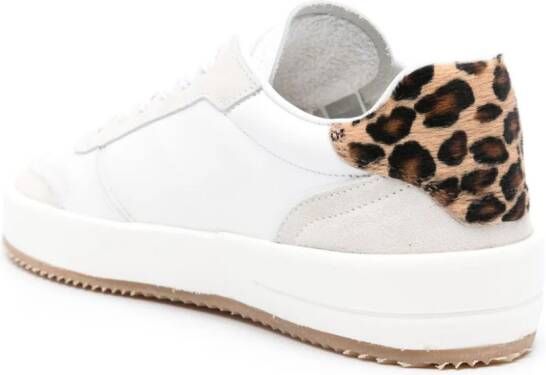 Philippe Model Paris Nice leopard-print sneakers White