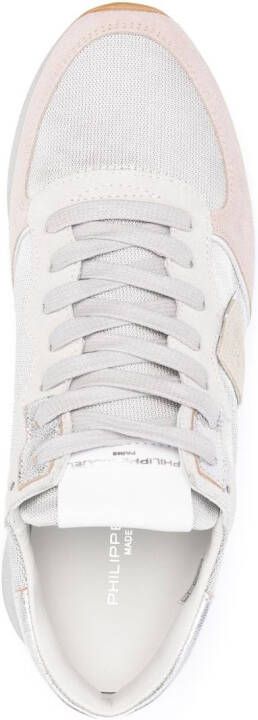 Philippe Model Paris panelled lace-up sneakers Grey