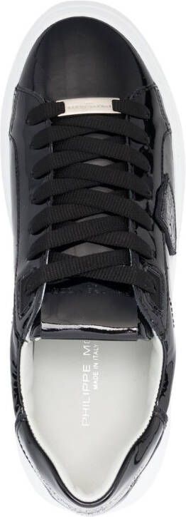 Philippe Model Paris patent-leather sneakers Black