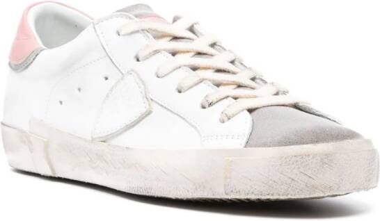 Philippe Model Paris Prsx distressed-effect panelled sneakers White