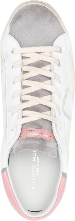 Philippe Model Paris Prsx distressed-effect panelled sneakers White