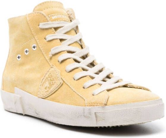 Philippe Model Paris PRSX leather high-top sneakers Yellow