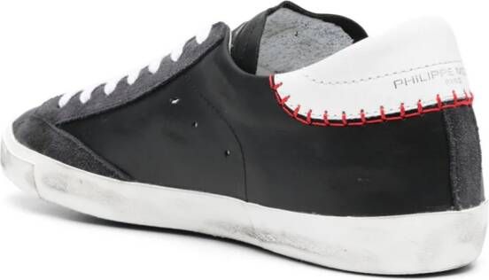 Philippe Model Paris PRSX low-top leather sneakers Black