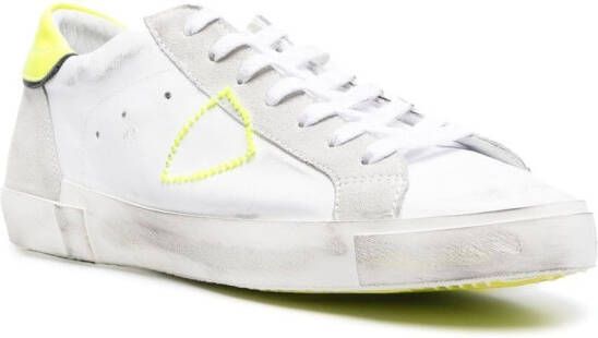 Philippe Model Paris side logo-patch detail low-top sneakers White