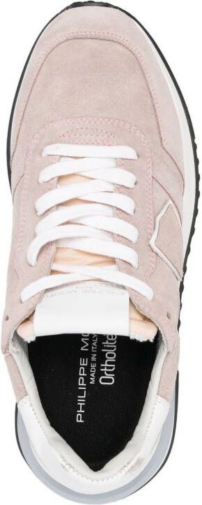Philippe Model Paris side logo-patch sneakers Pink