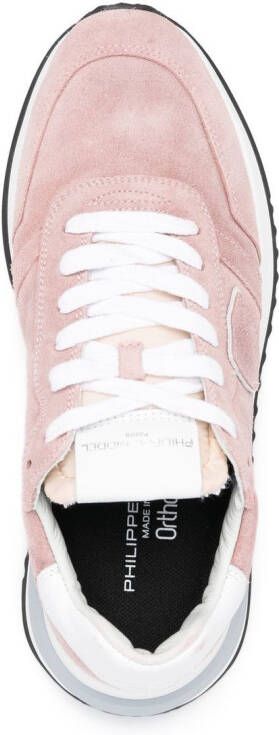 Philippe Model Paris side logo-patch sneakers Pink