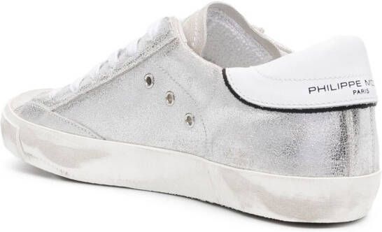 Philippe Model Paris side-logo patch sneakers Silver
